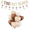 A Tini Bit Older Glittery Banner, Espresso Martini Garland with 9pcs Foil Heart Balloons for Martini Themed Birthday Decorations A Tini Bit Older Birthday Martini Party Decor