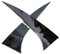Auto Heckspoiler Für Hyundai IX35 2010-2017 Auto Hinten Fenster Seite Spoiler ABS Glanz Schwarz Hinten Seite Spoiler Canard Splitter Teile