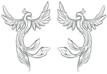Fajewellery 925 Sterling Silber Phönix Ohrstecker Damen | Mythologisches Tier Ohrschmuck,Hypoallergen