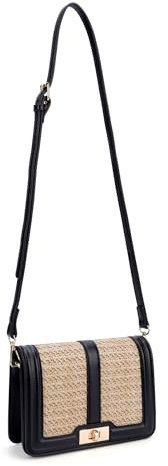 CHIC DIARY Stroh Umhängetasche Damen Kleine Strohtasche Sommer Tasche Strandtasche Schultertasche Crossbody Bag