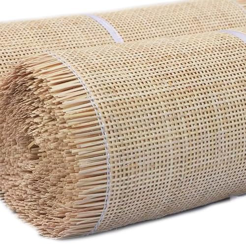 Naturel Rouleau de Cannage Rotin pour Meuble, 60cm de Largeur Naturel Sangle Canne Pré-tissée Ouverte, Naturel Rouleau de Toile Tissu en Rotin pour Chaise Armoire Bricolage Projets de Cannage(35x100cm