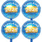 Deko Schulanfang Folienballon Einschulung, 4 Stück Schulanfang Luftballons Einschulung Deko, Helium Ballon Einschulung für Erste Klasse Kinder, Schultüte Ballon für Schulkind Jungen (Blau)