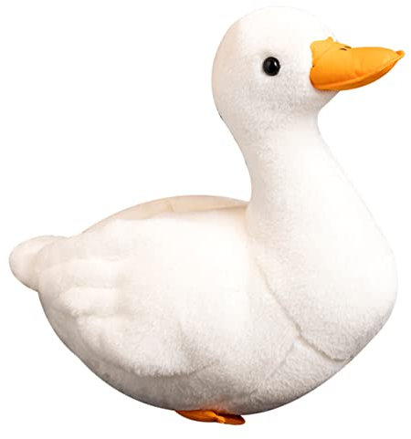 Vaguelly Kuscheltiere Ente Plüsch für Große Weiße Ente Stofftier für Jungen und Mädchen Niedliches Deko und Lernspielzeug