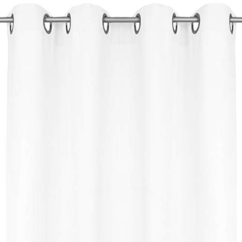 Bestlivings Blickdichte Weiße Gardine mit Ösen in 140x225 cm (BxL), in vielen Größen und Farben