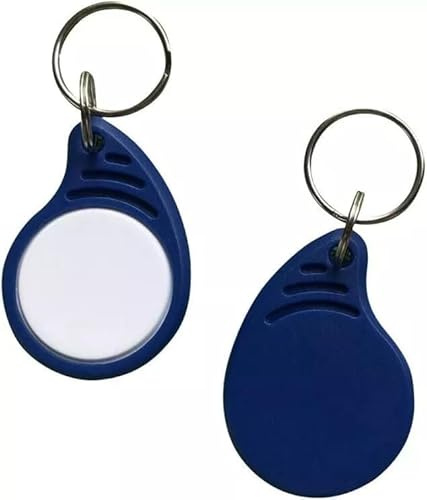 5x BLAU-WEISS RFID 125Khz Transponder KeyFob Token Chip Schlüsselanhänger Zutrittskontrolle (Nicht beschreibbar. Nur Lesefunktion)