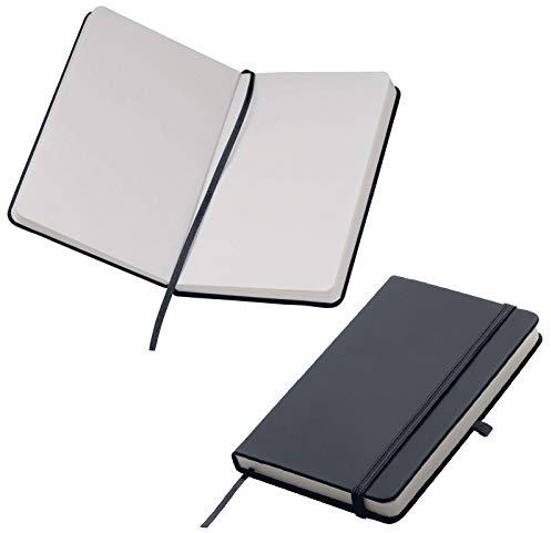 Notizbuch / DIN A6 / 160 S. / blanko / samtweiches PU Hardcover / Farbe: schwarz