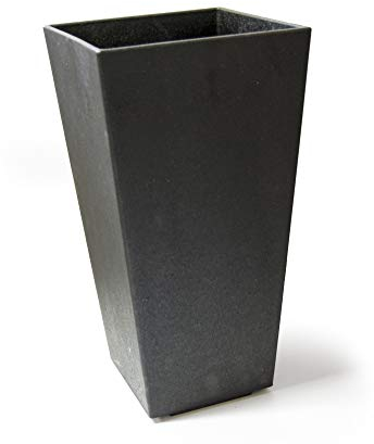 ECO GARDEN Recyled Rubber Plant Pot, Slate, 50cm