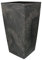 KOTARBAU® Vaso da fiori, 400x400x750 mm, struttura in cemento, quadrato, con vaso interno, grigio scuro