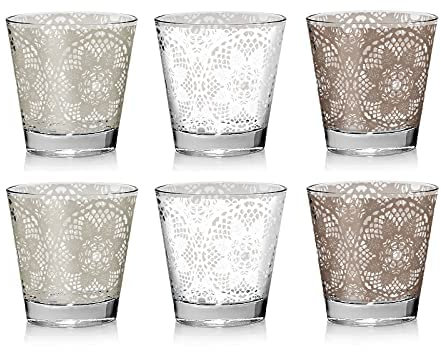 Set mit 6 dekorativen Wassergläsern, Modell Sissi