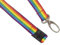 ALG ID Cards Umhängeband mit Karabinerhaken aus Metall und Sicherheitsverschluss, Regenbogen