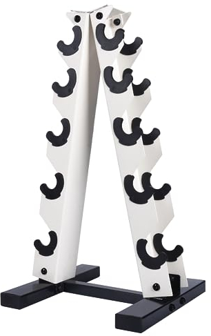 MENCIRO A-Rahmen Hantelständer Nur Ständer, 5-Tier Stahl Gewicht Kurzhantel Rack für Hanteln, Gewicht Halter Rack für Home Gym