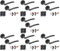 HANDLEZONE® 7 Sets Neemo Internal Door Handles on Rose Lever Latch Packs with Ball Bearing Hinges - Black Matt