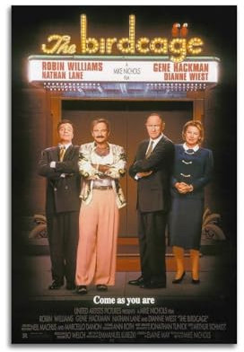 Filmposter The Birdcage Film, Raumdekor, Poster für Schlafzimmer, Wohnzimmer, Wände, 30 x 45 cm, ungerahmter Stil