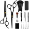 TIDEVAN Friseurschere,14 Stücke Friseurschere Set Haarschneideschere Profi Set mit Friseurumhang Professionelle Haarschere Präzise Haarschnitte Friseur Zubehör für Haar und Bart,Damen Herren Kinder