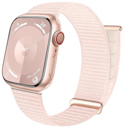 Mastten Cinturino sportivo compatibile con cinturino Apple Watch 40 mm 41 mm 42 mm (Series 10) 38 mm, nylon uomini donne braccialetti intrecciati regolabili per iWatch SE Series 10 9 8 7 6 5 4 3 2 1,