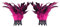 Feder dekorative Handschuhe Karneval Party Kostüm Zubehör Maskerade Show Dieb Kostüm (Hot Pink, One Size)