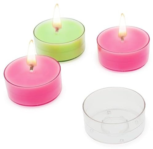 Envases de Metacrilato para Velitas de Té I Recipientes Transparentes Redondos. Ideal para Hacer Velas caseras, 15 g de Cera por Recipiente, diámetro 39mm. I 15 ml - Pack de 10