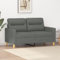 Sufrk 2-Sitzer-Sofa Dunkelgrau 120 cm Stoff Kleine Sofa, Mid-Century Moderne Couch, 2er Couch Loungesofa