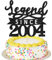 Ephlyn 1Pc Legend Since 2004 Cake Topper Glitter Twenty One Happy 21st Birthday Cake Pick Hello 21 Cheers to 21 Years Party Decoration for 21st Birthday Anniversary Party Decorations Supplies Black