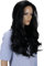 CAISHA Halbperücke Voluminös Langhaar Cosplay Fashion Wig Gewellt Schwarzbraun PH101