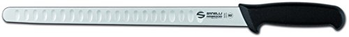 Sanelli Ambrogio Supra Coltello Salmone, Lama Alveolata, 32 cm, Acciaio Inossidabile, Grigio