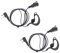 COODIO 2 x Ohrhörer 2 Pin G-Form Polizei Security Ohrhörer Headset [im Kabel integrierter PTT] Kopfhörer Mikrofon Für Kenwood Baofeng Wouxun PMR