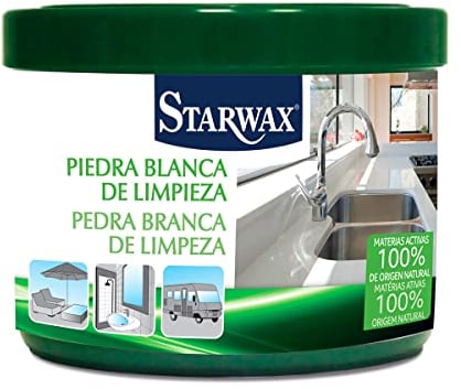 STARWAX Pierre de Nettoyage Blanche 100% d'Origine Naturelle - Lot de 4