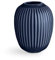 Kähler Vase H10.5 cm Hammershøi dänisches Design für Blumen Handarbeit, blau