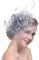 Femme Petit Chapeau Vintage Bibi Serre Tête Mariage avec Voilette Elégant Bandeau Fascinator Hat Coiffure Voile avec Plume Pince pour Engagement Mariage Soirée Bal Cérémonie Saint Valentin Fête