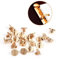 Brass Chicago Screws, 5mm, 10 Sets, Gold Nail Rivets for Leather Crafts, Belt DIY