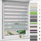 Magiea Doppelrollo Klemmfix ohne Bohren & mit Bohren, Grau B85 x H120 cm Stoffbreite 81 cm, Klemmrollo lichtdurchlässig und Blickdicht, Fensterrollo Sonnenschutzrollo für Fenster