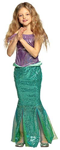 Boland - Kinderkostüm Meerjungfrau, langes Kleid und Tiara für Mädchen, mit Pailletten und Tüll, Mermaid, Kostüm, Karneval, Mottoparty