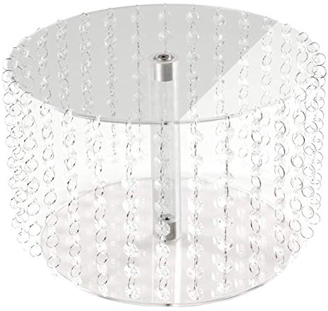 Manschin Laserdesign Acryl Tortenständer Rund Hochzeit einzelne Etagen Etagere Geburtstag Alu Ø 28 cm Durchmesser (Höhe 20 cm)