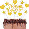 30 Geburtstag Tortendeko Gold, 30. Geburtstagstorte Topper, Kuchen Deko, Cake topper Girlande Herze Sternen Cake-Topper Kuchen Aufsätze für 30 Geburstagdeko, für Mädchen Frauen