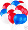 60 Stück Blau Weiß Rot Luftballons 10 Zoll Latex Helium Luftballons mit 2 Rolle Ballonkette Geburtstagsfeier Dekorationen Kit Blauer Luftballons Geburtstagsdeko Blau Ballons für Hochzeit Graduierungen