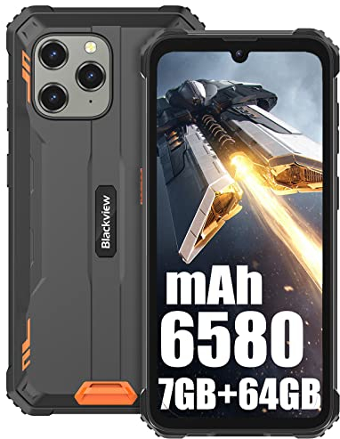 Blackview BV5300 Pro Movil Resistente Android 14, 6580mAh, 12GB+64GB (TF 1TB) Móvil Rugerizado 2.3 GHz Octa Core, 6.1''HD+ Cámara de 13MP+8MP 3 Slot Móvil Irrompible OTG/GPS/NFC/IP68 y IP69K