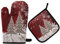 Gants De Cuisine Et Maniques Noël Caféier Hiver Flocons De Neige Gant Cuisine Anti Chaleur Maniques avec Maniques Mitaines De Cuisine pour Cuisson Four Barbecue Cuisine