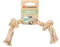 Flamingo Puppy Spielzeug Luro Seil mit 2 Knoten Braun – S | 22 cm L x 4 cm B x 4 cm H, 100% Natürlicher Hanf, Verhindert Zahnbelag und Massiert das Zahnfleisch, Perfekt für Welpen!