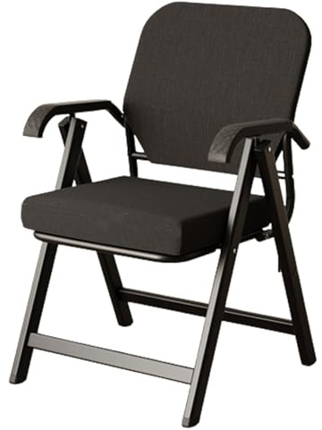 beaka Bürostuhl, Küchenstuhl Mit Gepolsterter Sitzfläche Und Lehne Ergonomisch Arbeitsstuhl, Armlehnstuhl Für Schlafzimmer Büro Wohnzimme, Keine Installation Erforderlich(Black,52 * 55 * 88CM)