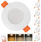 Wesome Lighting Ultra Flach LED Einbaustrrahler 68mm 230V, 4W 400LM Dimmbar, 3 Farbtemperaturen (3000K/4000K/6500K), IP44 Bad Deckenleuchten, 6er Pack, Energieeffizienzklasse C