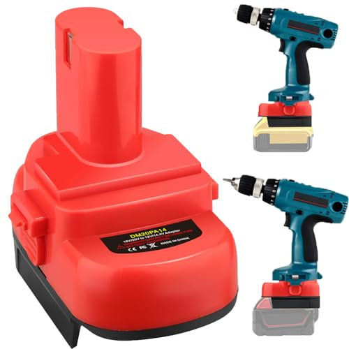 Adattatore batteria per Milwaukee 18 V per Dewalt 20 V Convert to for Makita 12 V/14,4 V NI-MH, adatto per batterie Dewalt 20 V e Milwaukee 18 V M18, adatto per Makita 12 V/14,4 V NI-MH Cordless Power