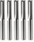 Trvoxviq Set di 5 frese per scanalature, fusto da 6 mm, punte per fresa da 6 mm, 2 flauti dritti, set di punte per fresa per legno, lunghezza di taglio 22 mm, set di utensili per la lavorazione del