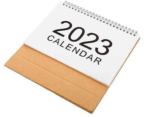 NAMOARLY 2023 Desktop-kalender Monatlicher Zeitplan Planer Büro Schreibtisch Zubehör Spule Design Papier Kalender