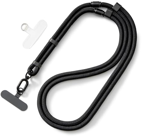 MORSUNBELA Cordon Telephone Portable 3 en 1 Réglable Tour de Cou Téléphone | Cordon Téléphone (17 à 80 cm) , Compatible avec les Coques de Téléphone, pour le Quotidien, Voyages