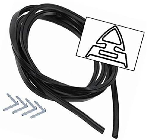 Spares2go Universal 4 Sided Rubber Oven Cooker Door Seal (With Barbed Corner Clips)