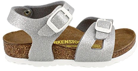 Birkenstock Original Rio Birko Flor Stretta, Silver, 031893 29,0