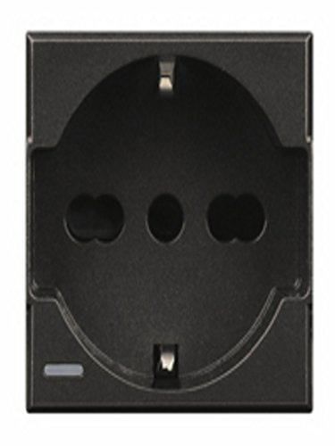 Bticino Axolute Scuro HS4140/16 Presa STD, Tedesco/Italiano