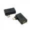 Cablecc 2pcs 90 Degree Left & Right Angled Micro USB 2.0 OTG Host Adapter with USB Power for Cell Phone & Tablet Cablecc