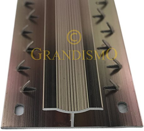 Grandismo® Dual Carpet to Carpet Strip Gripper/Trim - Metal Doorbar Threshold (Bronze)