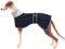 Geyecete Fleece Hundemantel Pullover Windhunde,Whippet winterjacken ,Verstellbaren Hundeweste,kleidung für Windhunde/Lurcher/Whippet-Blau-S